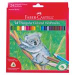 Faber Castell Pencils GRIP Triangular Colored Pencils 24 count