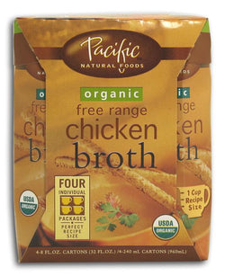 Pacific Foods Broth Chicken Organic - 4 x 8 ozs.
