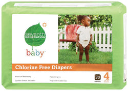 Seventh Generation Baby Diapers Stage 4 (22-37 lbs) - 4 x 27 ct.