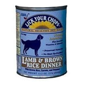 Lick Your Chops Dog Food, Canned, Lamb & Brown Rice - 13.2 ozs.