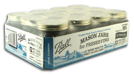 Ball Canning Jars Pint Wide Mouth - Case/12