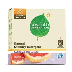 Seventh Generation Laundry Powder, Real Citrus & Wild Lavender 70 Loads - 4 x 112 ozs.