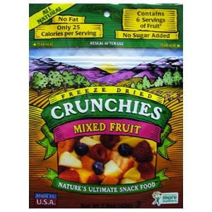 Crunchie's Mixed Fruit, Freeze Dried - 6 x 1.5 ozs.