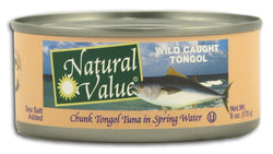 Natural Value Tongol Tuna Salted - 24 x 6 ozs.