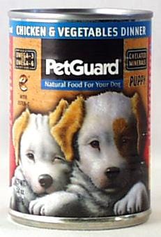PetGuard Dog Food Chicken & Veg. Dinner Puppy - 12 x 13.2 ozs.