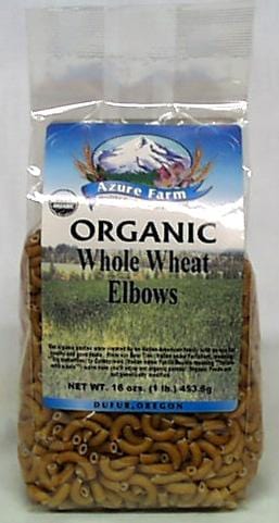Azure Farm Whole Wheat Elbows Organic - 4 x 16 ozs.