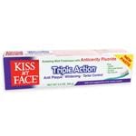 Kiss My Face Triple Action with Anticavity Fluoride Toothpaste 3.4 oz