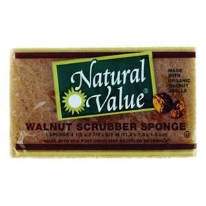 Natural Value Walnut Scrubber Sponge - 24 x 1 ct.