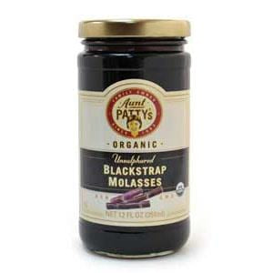 Aunt Patty's Molasses, Blackstrap, Unsulphured, Organic - 6 x 12 ozs.