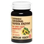 American Health Enzymes Chewable Original Papaya Enzyme 100 tablets