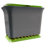 Full Circle Natural Fresh Air Odor-Free Kitchen Compost Collector 1.3 gal Green Slate