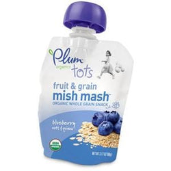 Plum Organics Tots Mish Mash, Blueberry Oats & Quinoa, Organic - 6 x 3.17 oz
