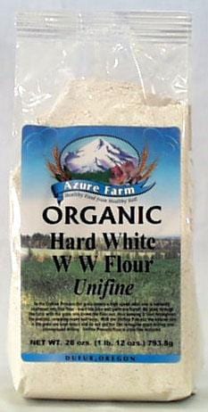Azure Farm Hard White W.W. Flour (Unifine) Organic - 4 x 28 ozs.