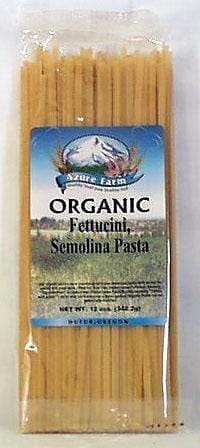 Azure Farm Fettuccini Semolina Pasta Organic - 12 ozs.