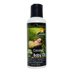 Nature's Paradise Organics Baby Oil, Coconut, Organic - 12 x 4 ozs.