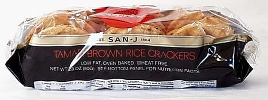 San-J Tamari Brown Rice Crackers Wheat-free - 12 x 2.8 ozs.