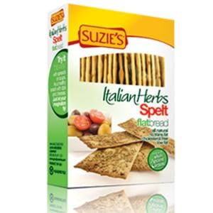 Suzie's Flatbread, Spelt Italian Herb - 4.5 ozs.