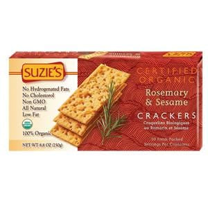 Suzie's Crackers, Rosemary & Sesame, Organic - 8.8 ozs.