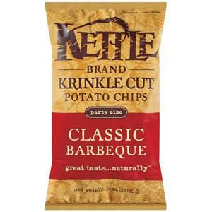 Kettle Foods Potato Chips, Classic Barbeque, Krinkle Cut - 10 x 14 ozs.
