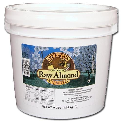 Once Again Nut Butter Inc. Almond Butter Smooth Raw - 9 lb. tub