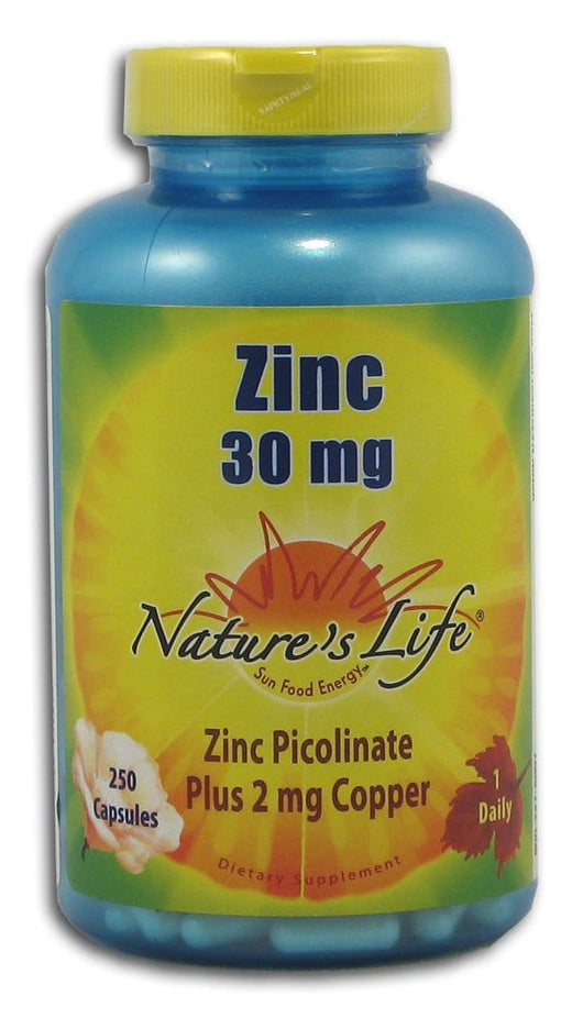 Nature's Life Zinc Picolinate 30 mg - 250 caps