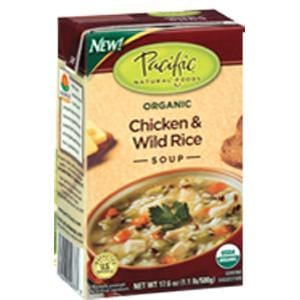 Pacific Foods Chicken & Wild Rice Soup, Organic - 12 x 17.6 ozs.