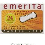 Emerita Feminine Hygiene Products Ultra Thin Pantiliners 24 ct Natural Cotton