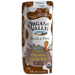 Organic Valley Chocolate Milk Single Serve Shelf Stable Organic - 12 x 8 ozs.