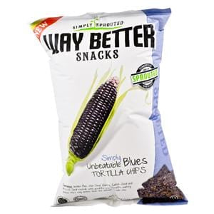 Way Better Snacks Tortilla Chips, Sprouted, Unbeatable Blues - 5.5 oz