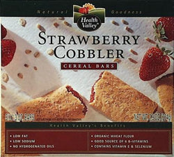 Health Valley Strawberry Cobbler Cereal Bars - 6 x 7.9 ozs.