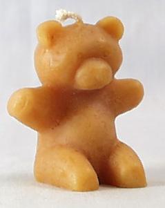 McLaury Apiaries Candle - Sitting Teddy Beeswax 2.6