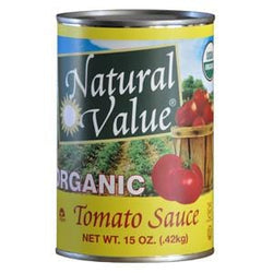 Natural Value Tomato Sauce, Organic - 12 x 15 ozs.