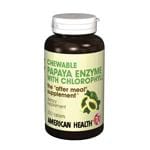 American Health Chewable Papaya Enzyme with Chlorophyll 250 tabs
