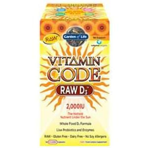 Garden of Life Vitamin Code, Raw D-3 - 60 caps