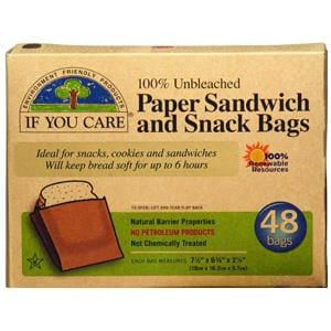 If You Care Paper Sandwich Snack Bags - 48 bags