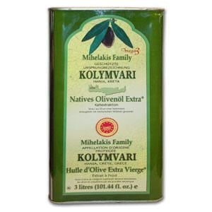Kolympari Olive Oil, Extra Virgin, Cold Pressed - 6 x 3 liters