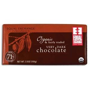 Equal Exchange Chocolate Bar, Very Dark, 71%, Organic - 12 x 3.5 ozs.