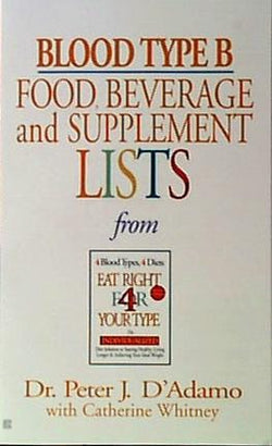 Books Blood Type B Food Bev/Supplement Li - 1 book