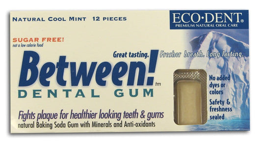 Eco-Dent Between! Dental Gum Cool Mint - 12 pieces
