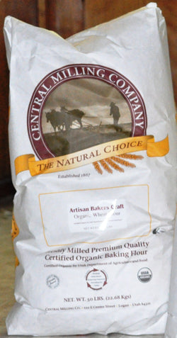 Central Milling Artisan Bakers Craft Unbleached White Flour, Organic - 50 lbs.