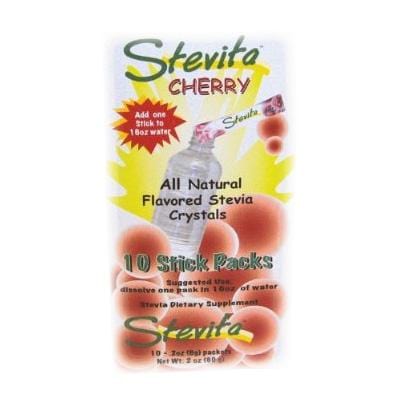 Stevita Cherry Stevia Drink Mix Sticks 10 Sticks - 1 box
