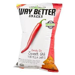Way Better Snacks Tortilla Chips, Sprouted, So Sweet Chili - 12 x 5.5 oz