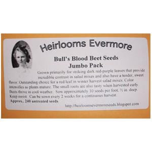 Heirlooms Evermore Bull's Blood Beet Seeds - 240 seeds