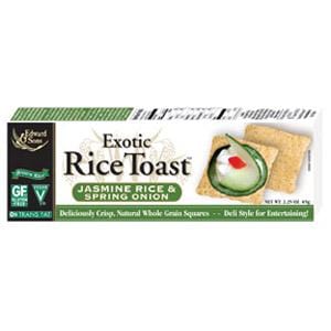 Edward & Sons Rice Toast Jasmine Rice & Spring Onion - 12 x 2.25 ozs.