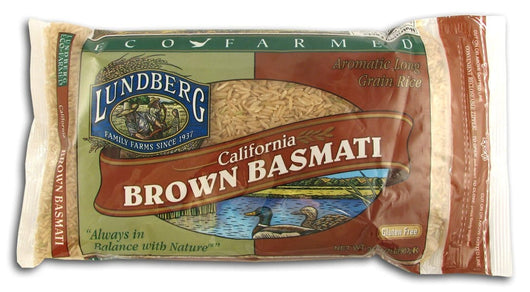 Lundberg Basmati Brown Rice Eco-Farmed Gluten-Free - 6 x 2 lbs.