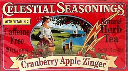 Celestial Seasonings Cranberry Apple Zinger Tea - 6 x 1 box