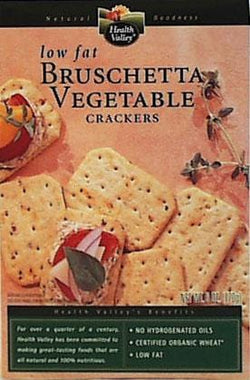Health Valley Wheat Brushetta Veg Crackers Organic - 6 ozs.