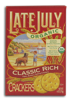 Late July Classic Rich Crackers Organic - 12 x 6 ozs.