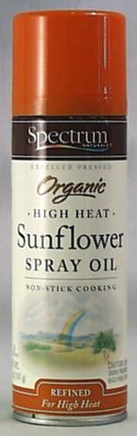Spectrum High Heat Sunflower Spray Oil Organic - 6 x 5 ozs.