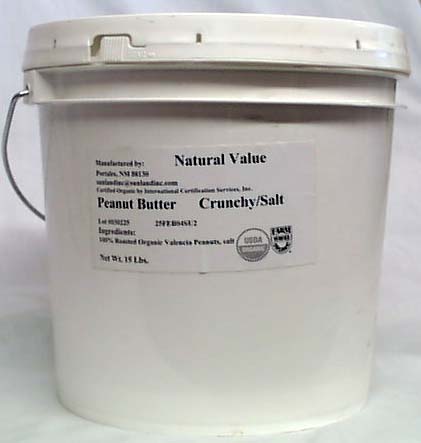 Once Again Nut Butter Inc. Peanut Butter Crunchy Salted Organic - 9 lbs.